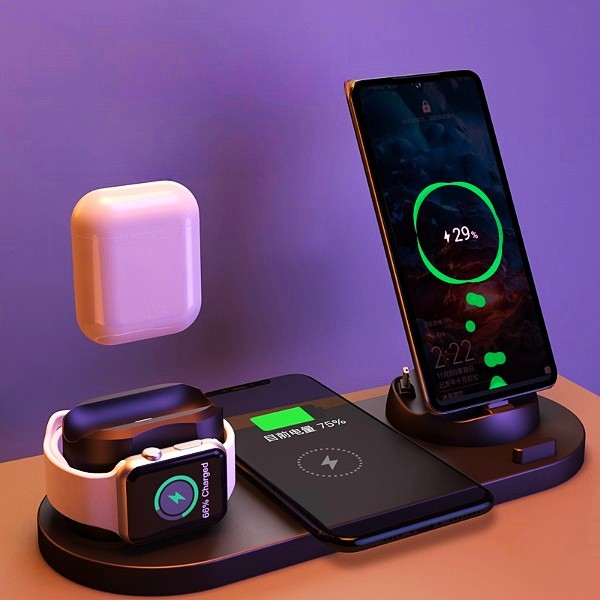 6-in-1 Wireless Charging Dock – iPhone, Apple Watch & More