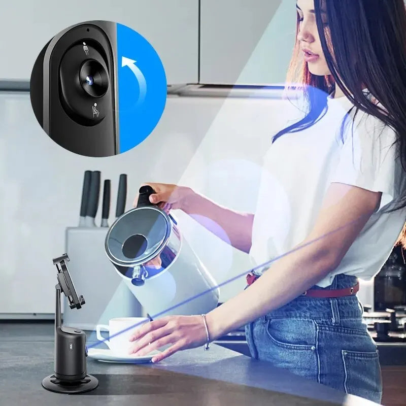 360° Smart Face Tracking Tripod – Auto Gimbal for Vlogging